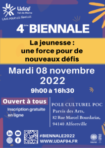 [UDAF 94] « La jeunesse : une force pour de nouveaux défis », biennale, 8 novembre @ Pôle Culturel d’Alfortville - Le POC