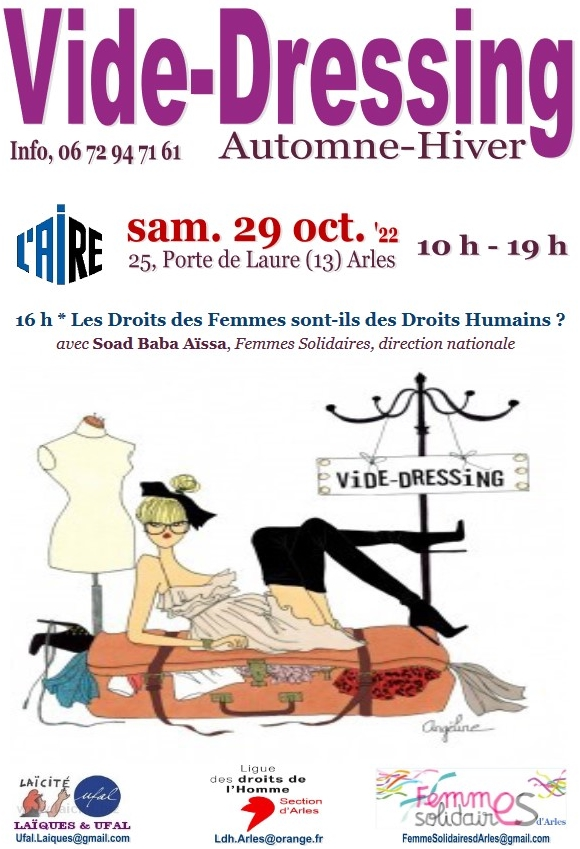 [Ufal Arles] Vide-dressing automne-hiver, 29 octobre de 10h à 19h, Arles @ L'Aire