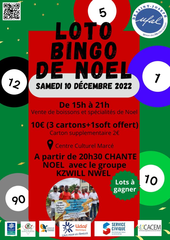 [Ufal St-Joseph Martinique] Loto bingo, 10 décembre @ Centre culturel Marcé