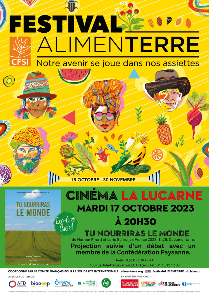 [Ufal Créteil] EcoCinéCréteil et festival Alimenterre, ciné-débat "Tu nourriras le monde", 17 octobre, 20h15 @ Cinéma La Lucarne