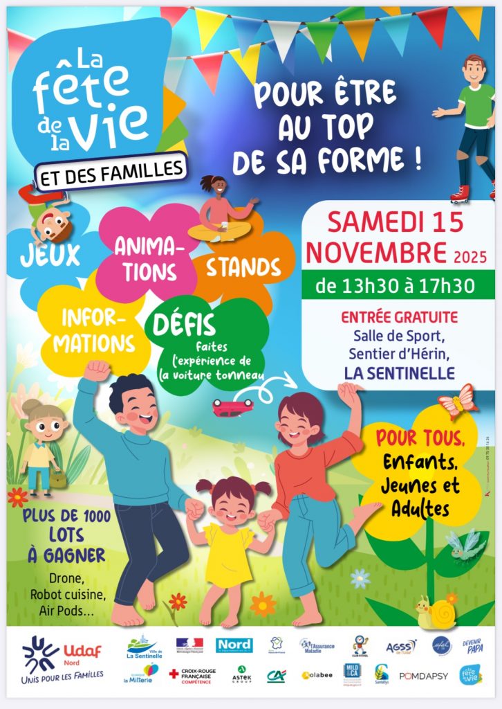 [Ufal du Valenciennois] Fête de la vie et des familles, 15 novembre, Valenciennes, gratuit @ Salle de sport, sentier d'Hérin, La Sentinelle