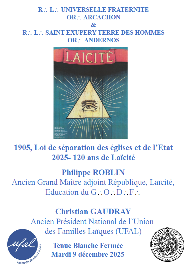 [Ufal Gironde] 1905, loi de Séparation des églises et de l’État, 9 décembre